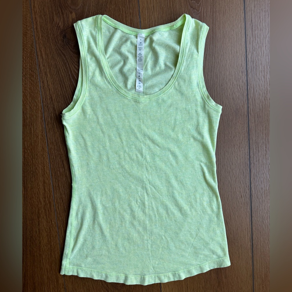 Lululemon Athletica Light Green Tank Top